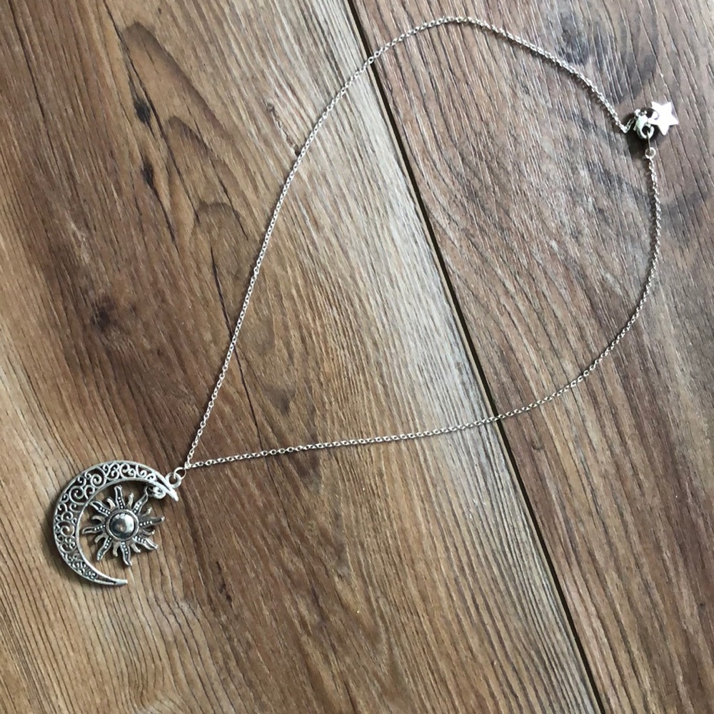 Sun and moon necklace